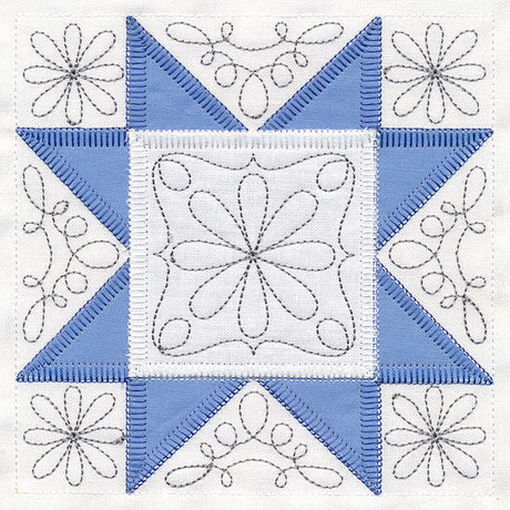 Prairie Star Quilt Block (In-the-Hoop)
