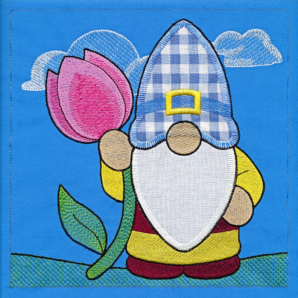 Spring Gnomes Build-a-Scene 3 (Applique)