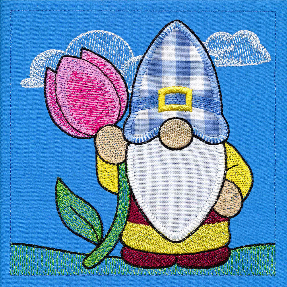 Spring Gnomes Build-a-Scene 3 (Applique)