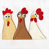 Silly Chicken Trio (Applique)
