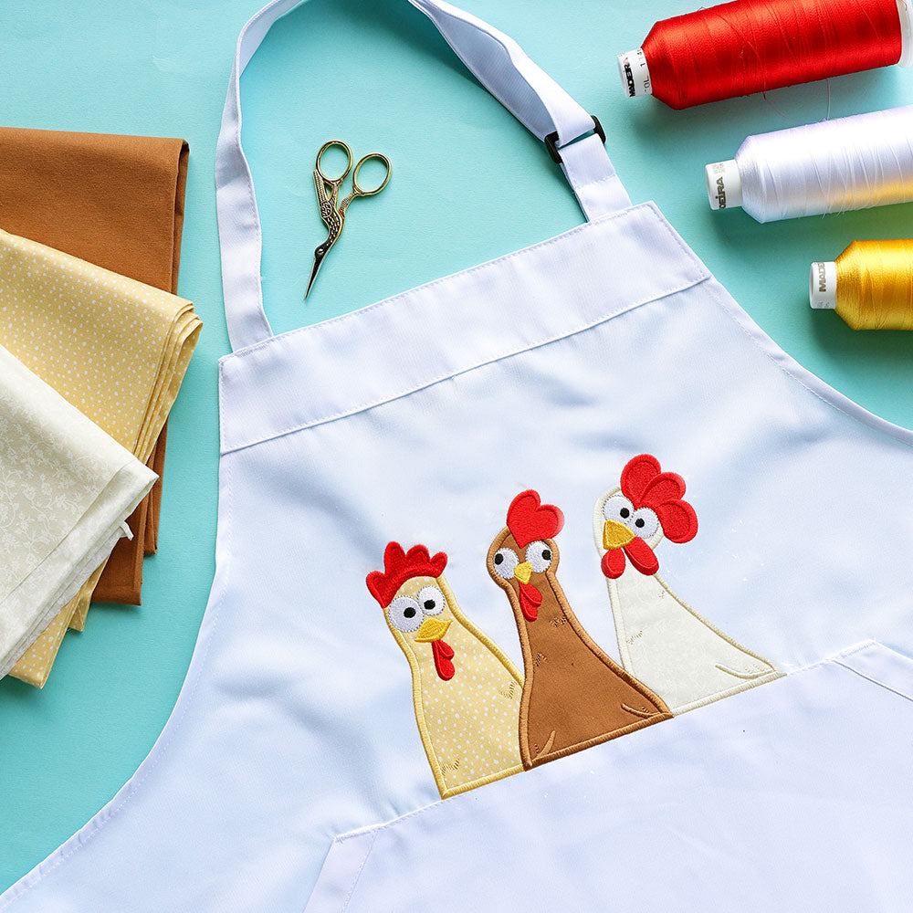 Silly Chicken Trio (Applique)