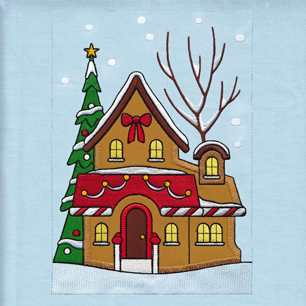 Christmas Village Build-a-Scene - Gingerbread House (Applique)