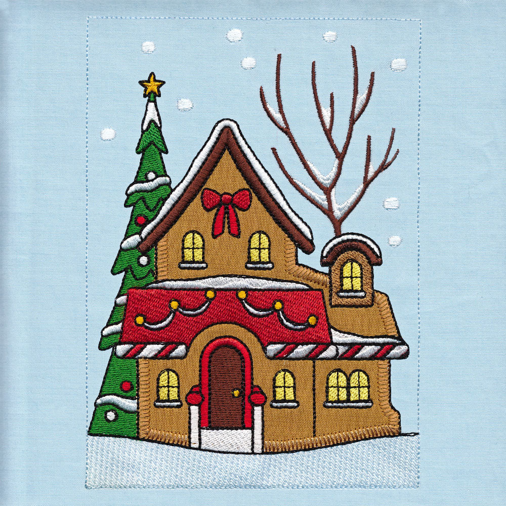 Christmas Village Build-a-Scene - Gingerbread House (Applique)