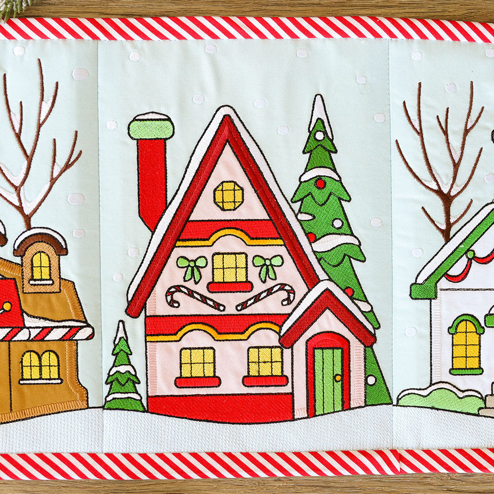 Christmas Village Build-a-Scene - Candy Cane House (Applique)