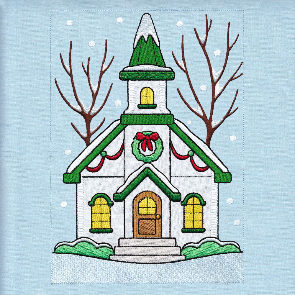 Christmas Village Build-a-Scene - Church (Applique)