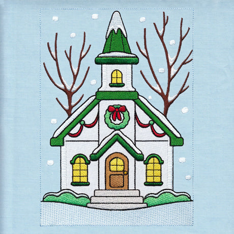 Christmas Village Build-a-Scene - Church (Applique)