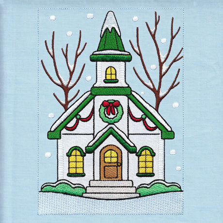 Christmas Village Build-a-Scene - Church (Applique)