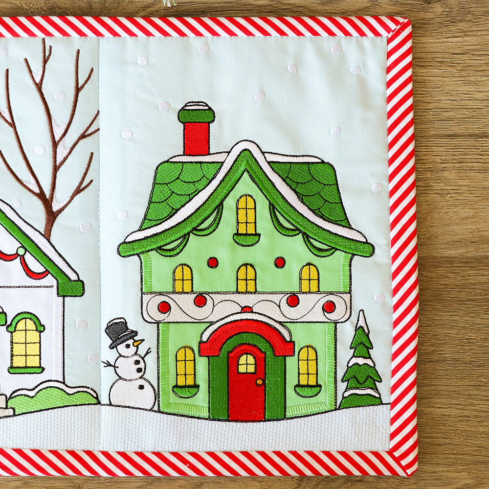 Christmas Village Build-a-Scene - Evergreen Cottage (Applique)
