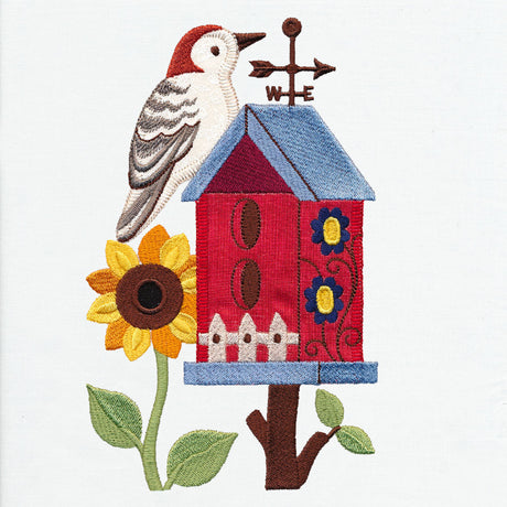 Primitive Americana Birdhouse (Heirloom Applique)