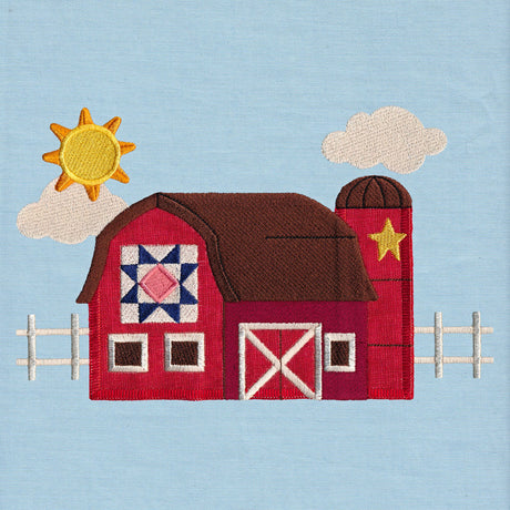 Primitive Americana Barn (Heirloom Applique)