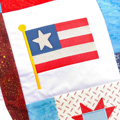 Primitive Americana Flag (Heirloom Applique)