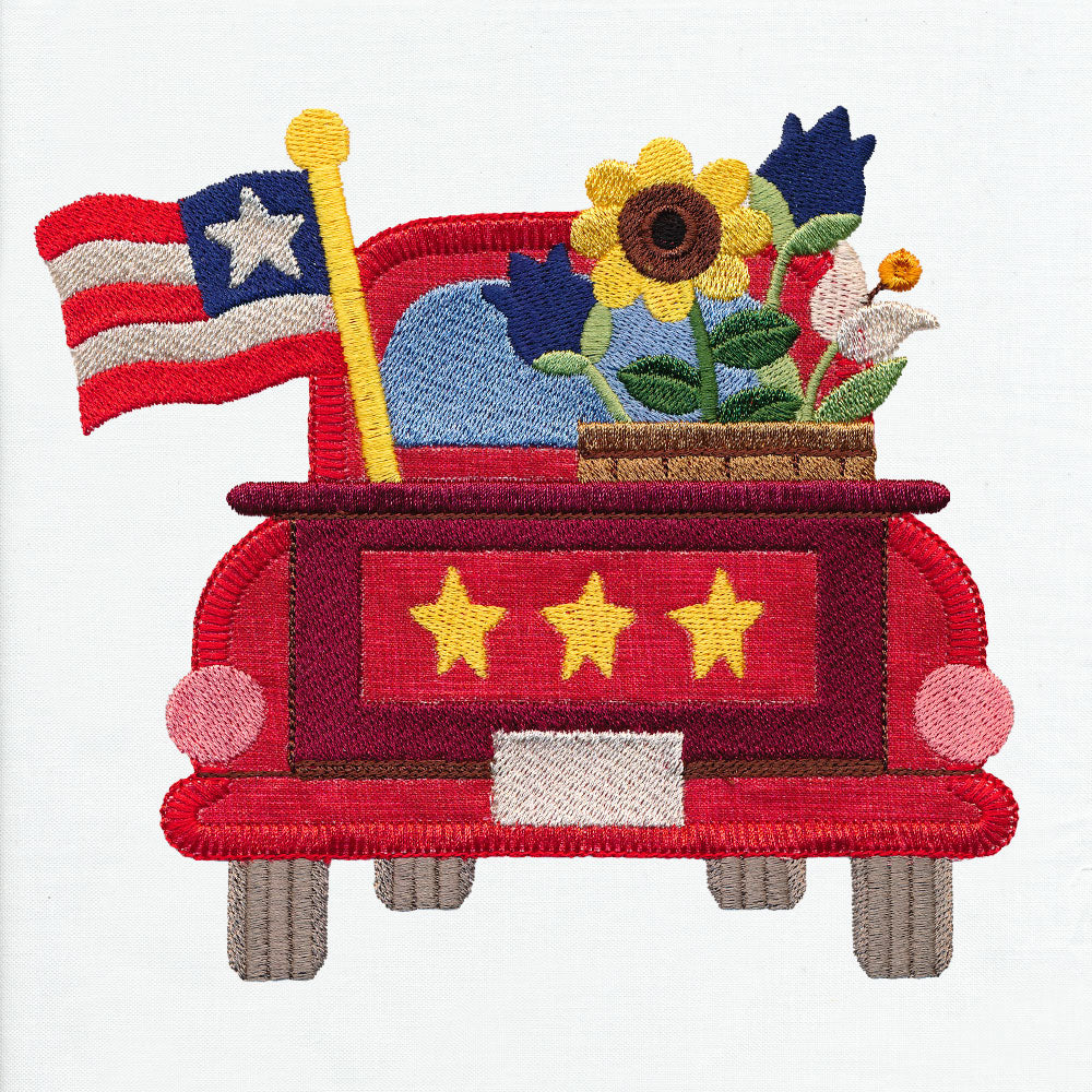 Primitive Americana Truck (Heirloom Applique)