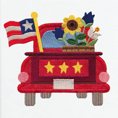 Primitive Americana Truck (Heirloom Applique)