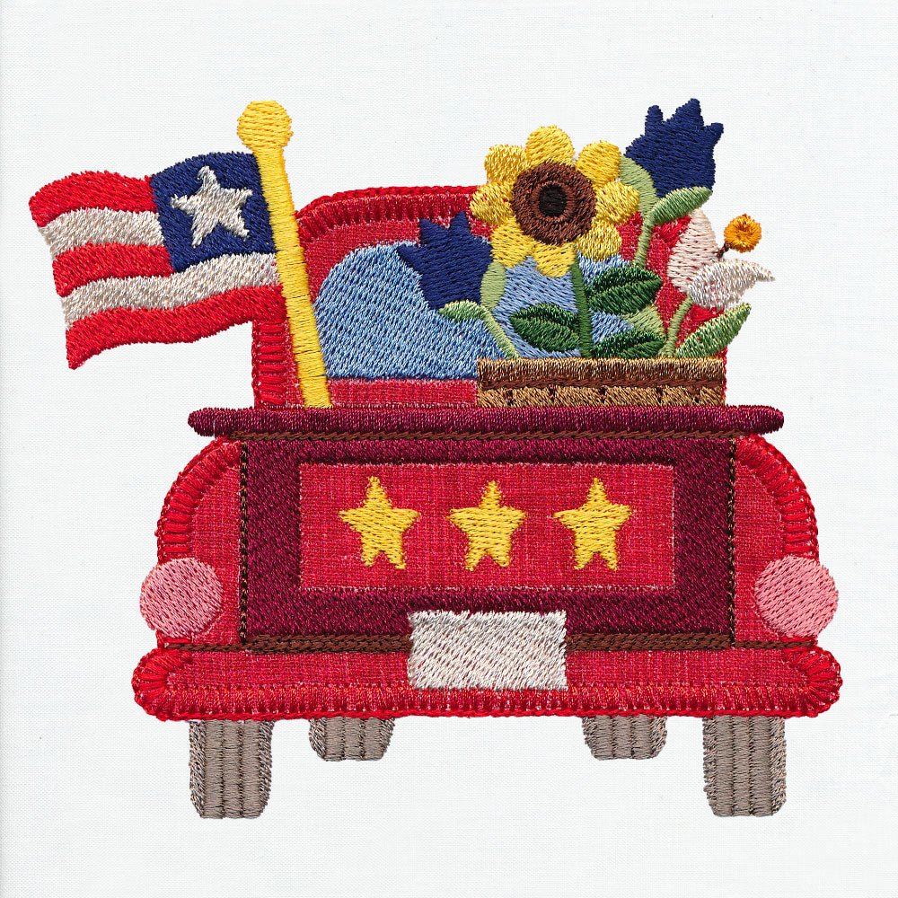 Primitive Americana Truck (Heirloom Applique)