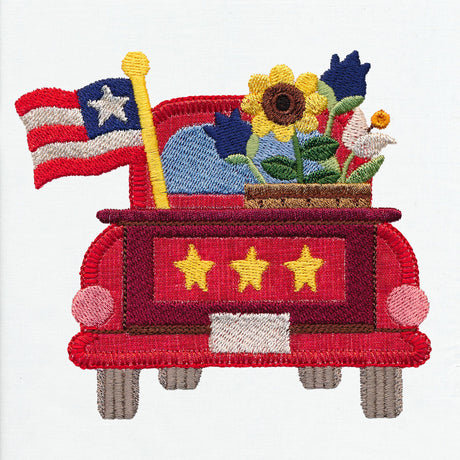 Primitive Americana Truck (Heirloom Applique)