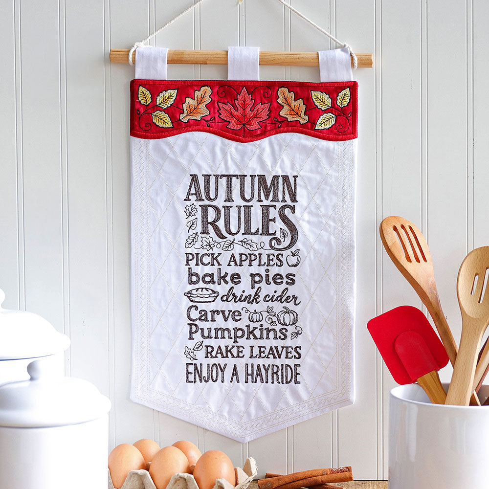 Blank Autumn Leaves Banner