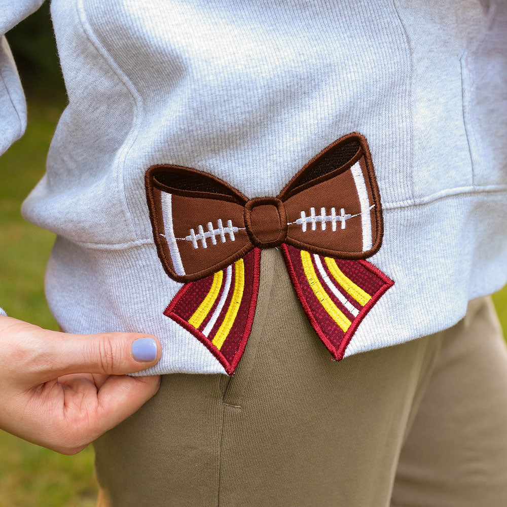 Football Ribbon (Split Seam Applique)