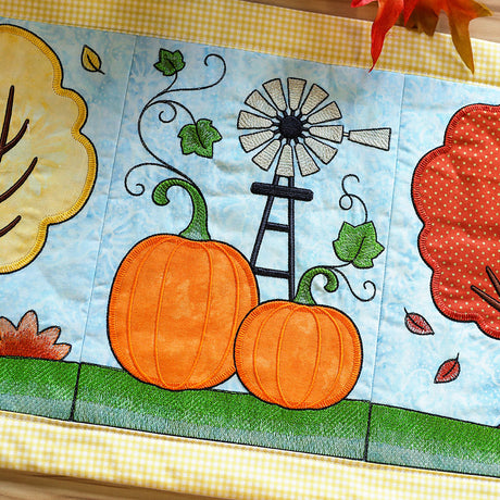 Fall Farm Build-a-Scene - Pumpkins and Windmill (Applique)