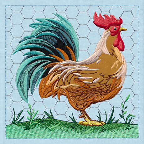 Chicken Build-a-Scene Square 2 (Applique)