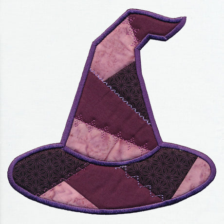 Crazy Patchwork Witch Hat (Applique)