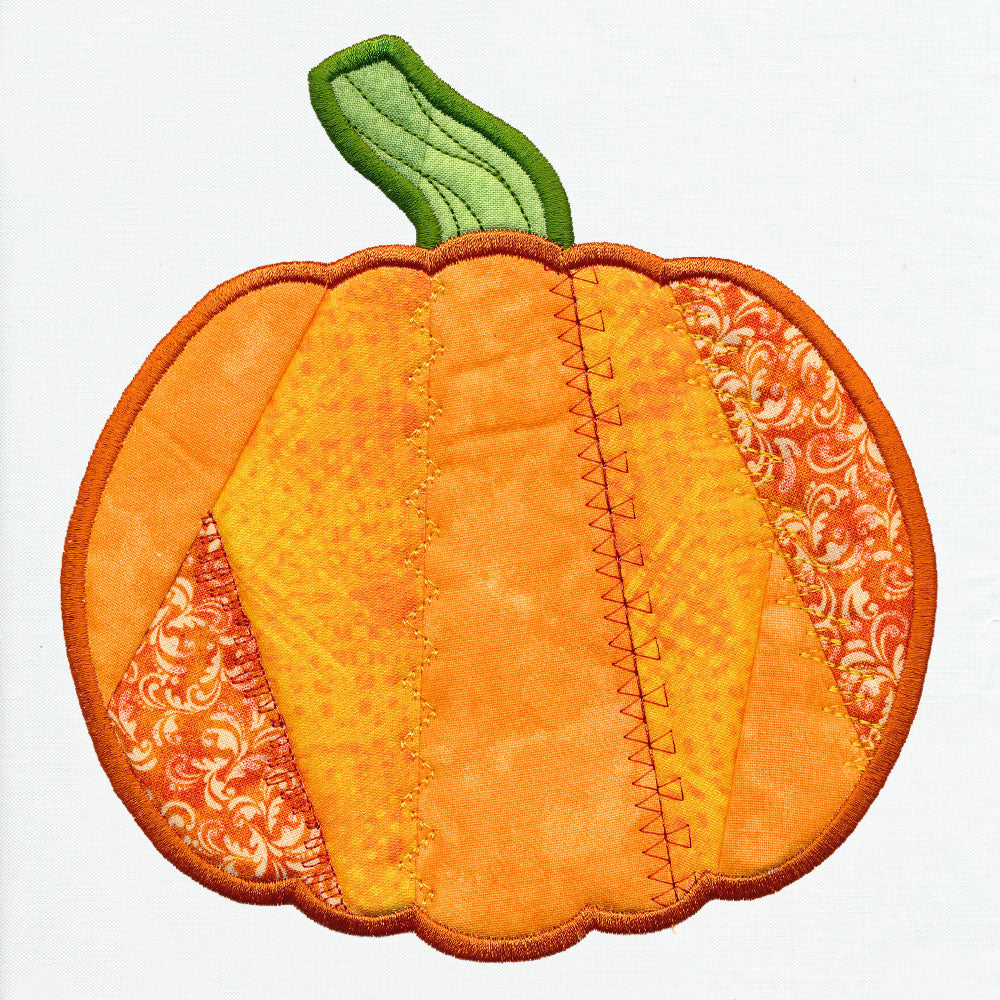 Crazy Patchwork Pumpkin (Applique)
