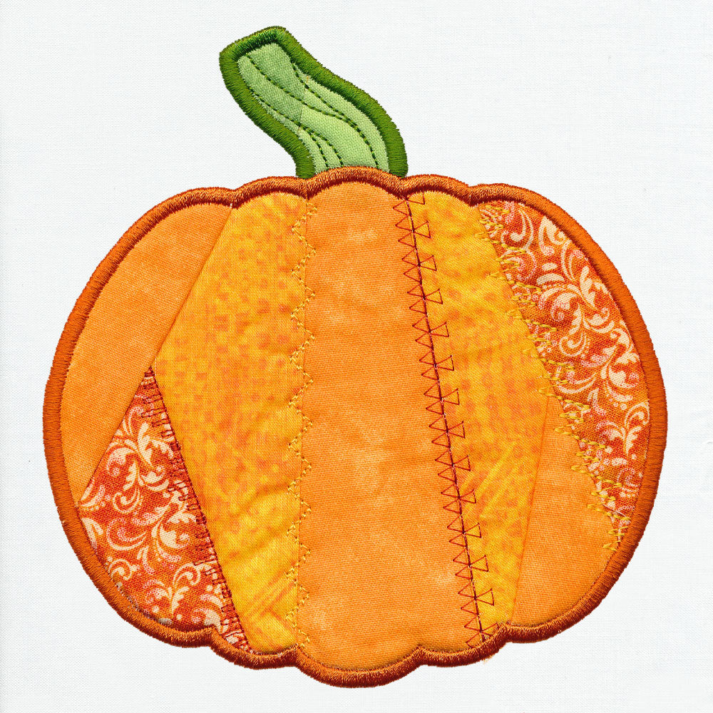 Crazy Patchwork Pumpkin (Applique)