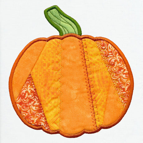 Crazy Patchwork Pumpkin (Applique)