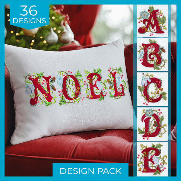 A Jacobean Christmas Alphabet Design Pack