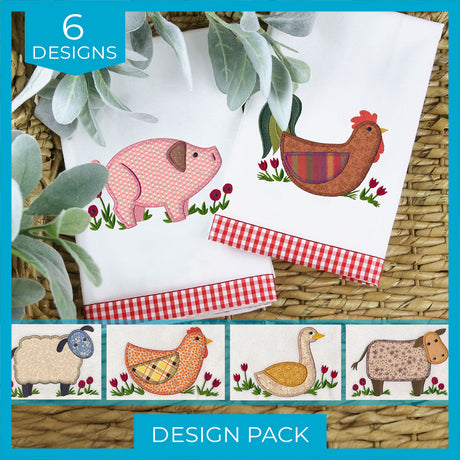 A Charming Country Animals (Heirloom Applique) Design Pack