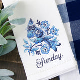 A Days of the Week Delft Blue Birds Design Pack
