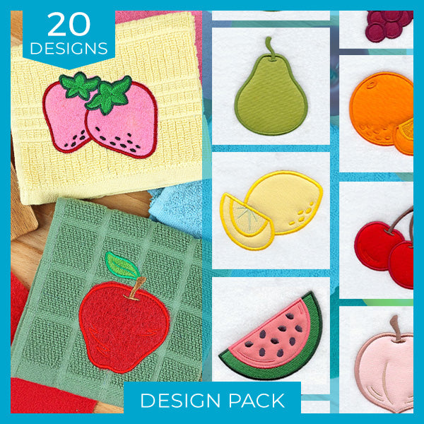 A Summer Fruit Design Pack (Applique)