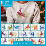 A Dashing & Dazzling Reindeer Design Pack