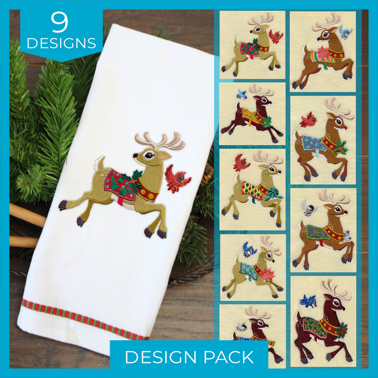 A Christmas Frolicking Friends Design Pack