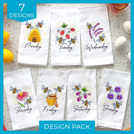 A Days of the Week Honeybees Design Pack