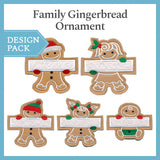 A Family Gingerbread Ornament Design Pack (In-the-Hoop)