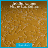A Spiraling Autumn (Edge-to-Edge Quilting) Design Pack