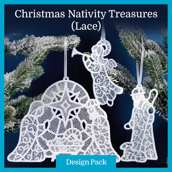 A Christmas Nativity Treasures (Lace) Design Pack