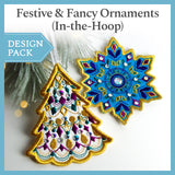 A Festive & Fancy Ornament Design Pack (In-the-Hoop)