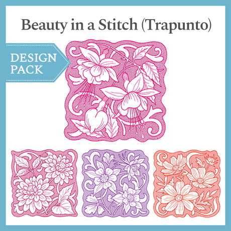 A Beauty in a Stitch (Trapunto) Design Pack