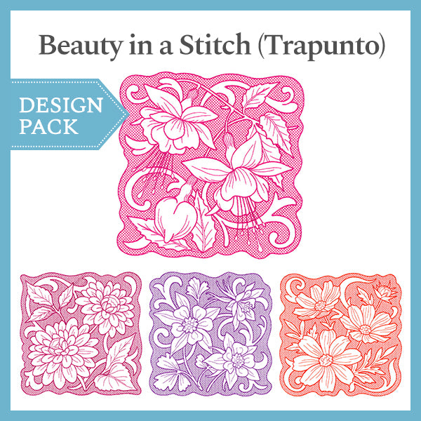 A Beauty in a Stitch (Trapunto) Design Pack