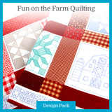 A Fun on the Farm Quilting (Double Run) (Trapunto) Design Pack