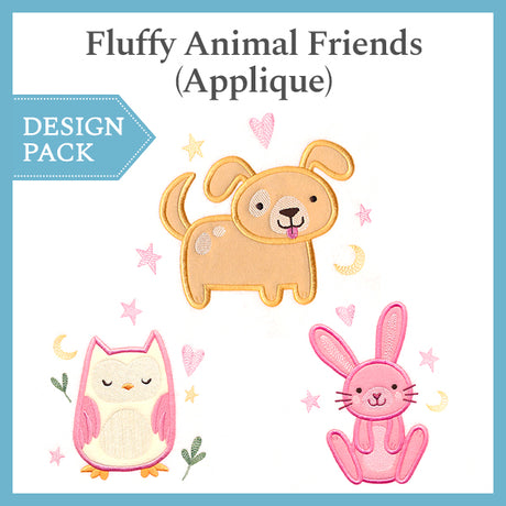 A Fluffy Animal Friends (Applique) Design Pack