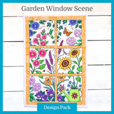 A Garden Window Scene Design Pack