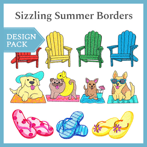 A Sizzling Summer Borders Design Pack