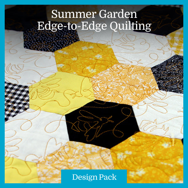 ファブリック　ジャーナル　Summer Garden＊ A Summer Garden (Edge-to-Edge Quilting) Design Pack