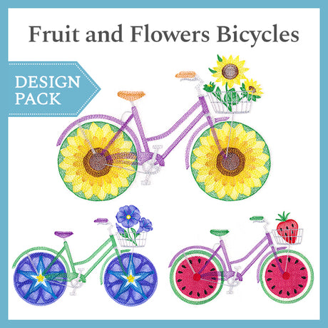 A Fruit and Flowers Bicycles (Design Pack)