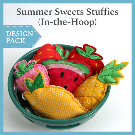 A Summer Sweets Stuffies  (In-the-Hoop) Design Pack
