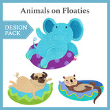 A Animals on Floaties Design Pack