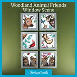 A Woodland Animal Friends Window Scene Design Pack