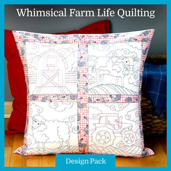A Whimsical Farm Life Quilting (Double Run) Design Pack